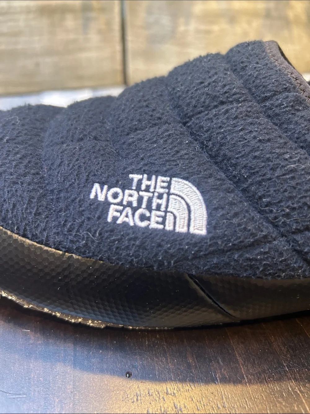 The North Face Black Quilted Slip-On Slippers